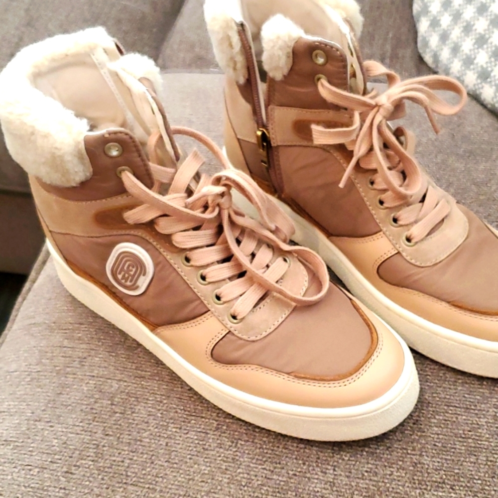 Coach high top wedge sneaker size 9B
